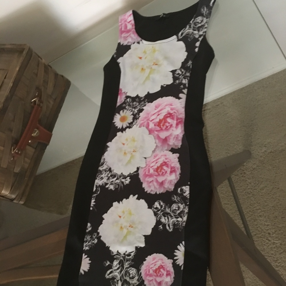 Flower Print Mini Dress